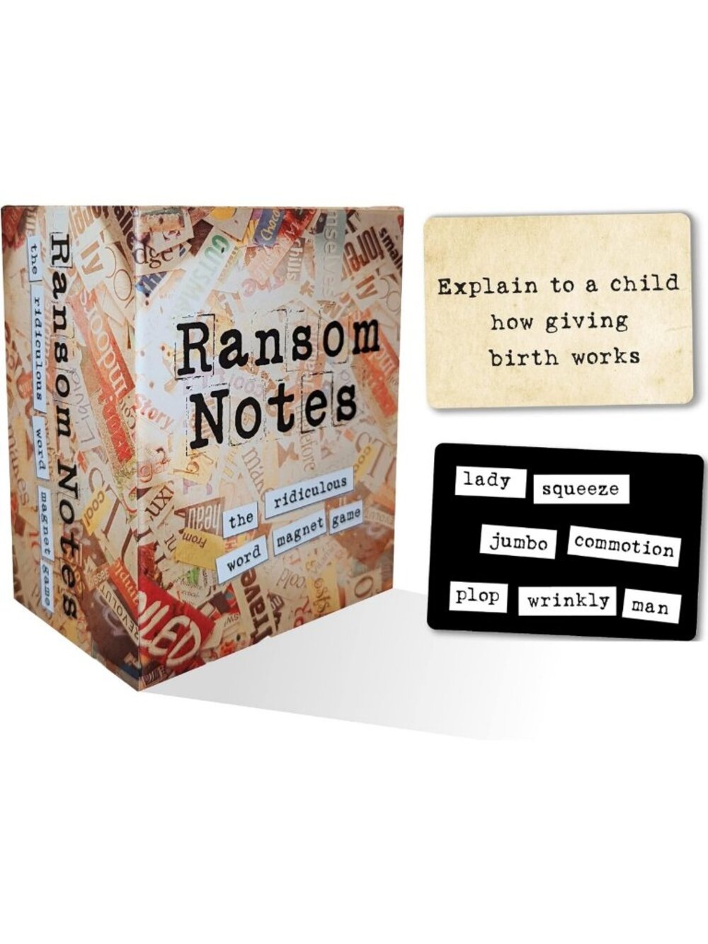Fun Word Magnet Party Game for 3+ Players - Ransom Notes, Perfect for Game